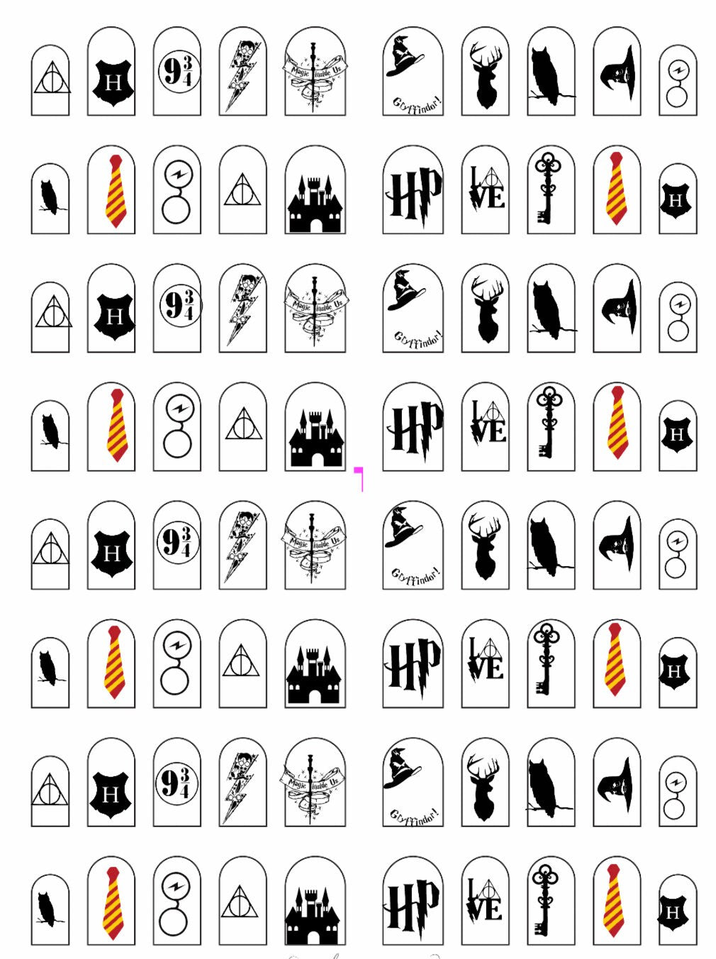 Harry Potter Nail Decals